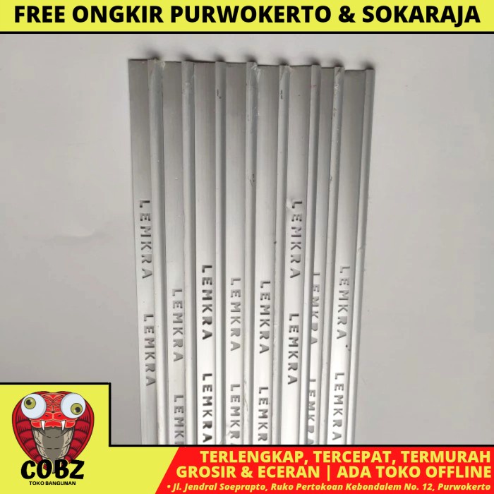 1 CM X 3 CM X 250 CM / LEMKRA TELTRIM LIS LIST KERAMIK GRANIT ALUMINIUM SILVER