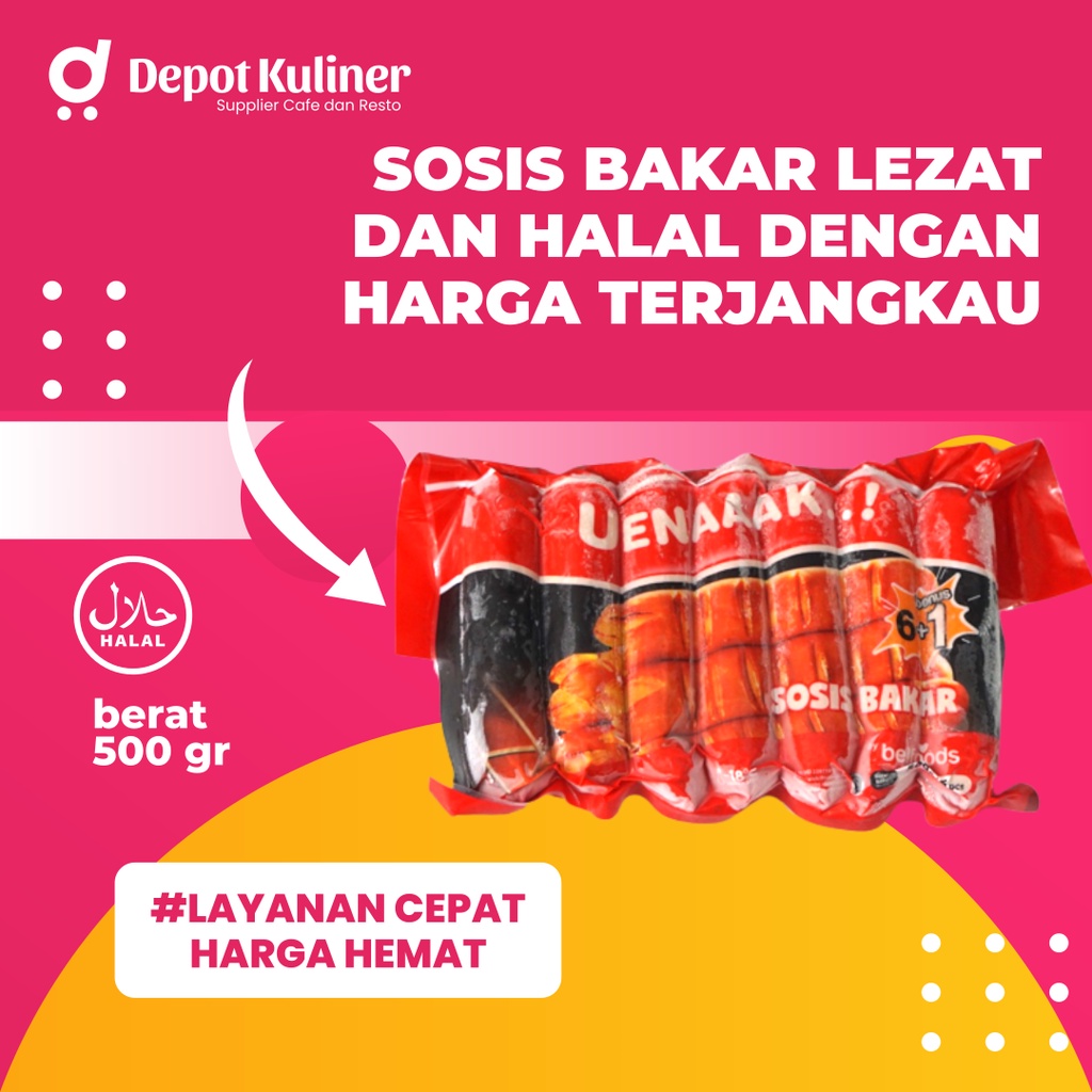 Jual Belfoods Sosis Ayam Bakar 500 Gr / Belfood Chicken Sausage Di ...