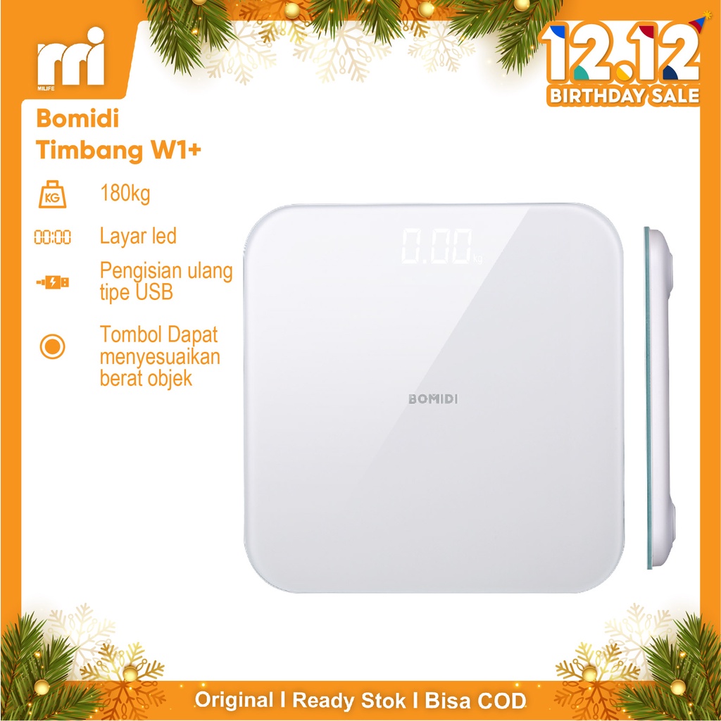 (Original) Bomidi Timbangan Badan XIAOMI Mi Smart Scale 2 Digital Body Fat Scale 2 Timbangan Pintar