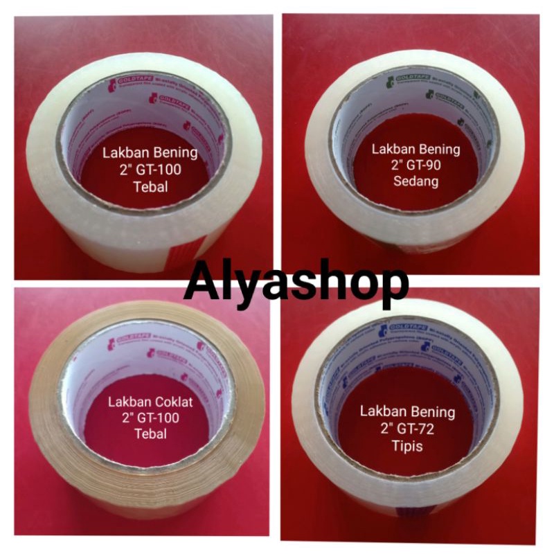 Lakban Bening 2 inch Gold Tape 72, 90 &amp; 100 yard # Lakban Coklat 2 inch