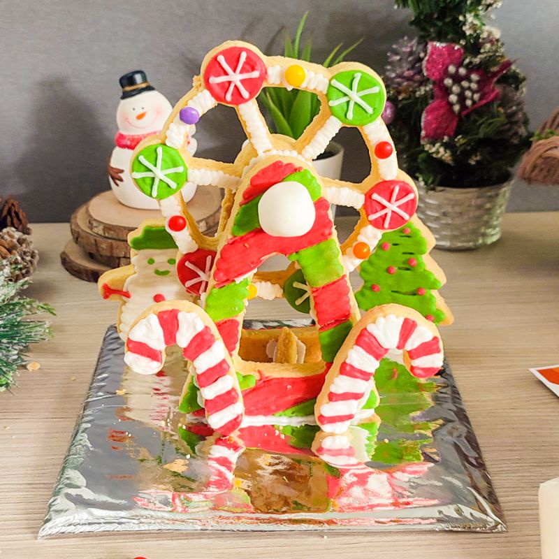 

SWEETALICIOUS Cookies DIY 3D Christmas Natal Ferris Wheel Gingerbread House