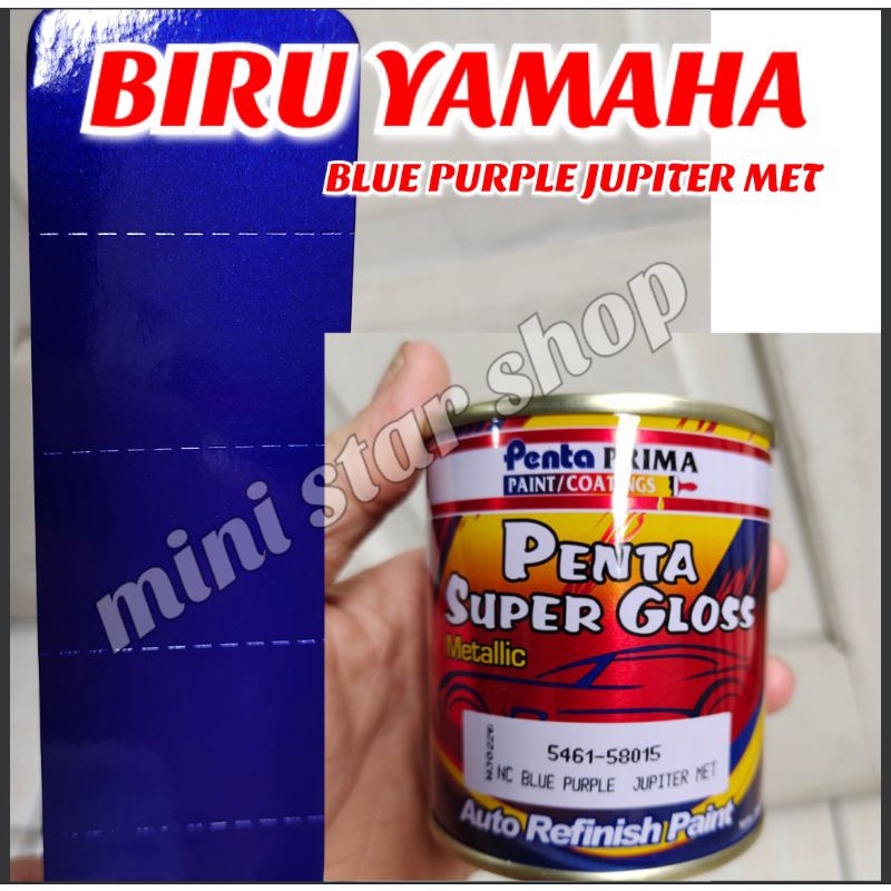 CAT PENTA SUPER GLOSS NC BLUE PURPLE JUPITER / BIRU YAMAHA ( 58015) ISI 200 GRAM CAT MOBIL / MOTOR /