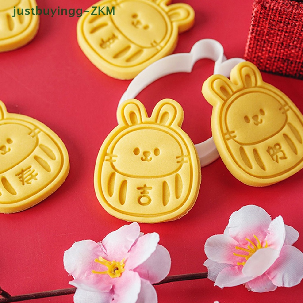 [Hanya Beli] Cetakan Biskuit Bentuk Kelinci Tahun Baru Fondant Pastry Cutter Baking Cookies Mold [RICO]