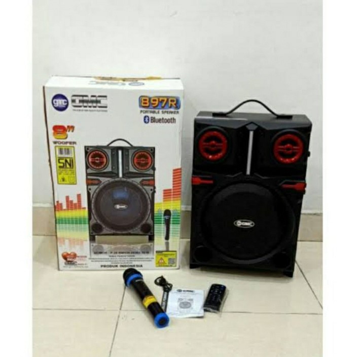 Speaker Portable Meeting Bluetooth 8&quot; GMC 897R + Mic + Remote