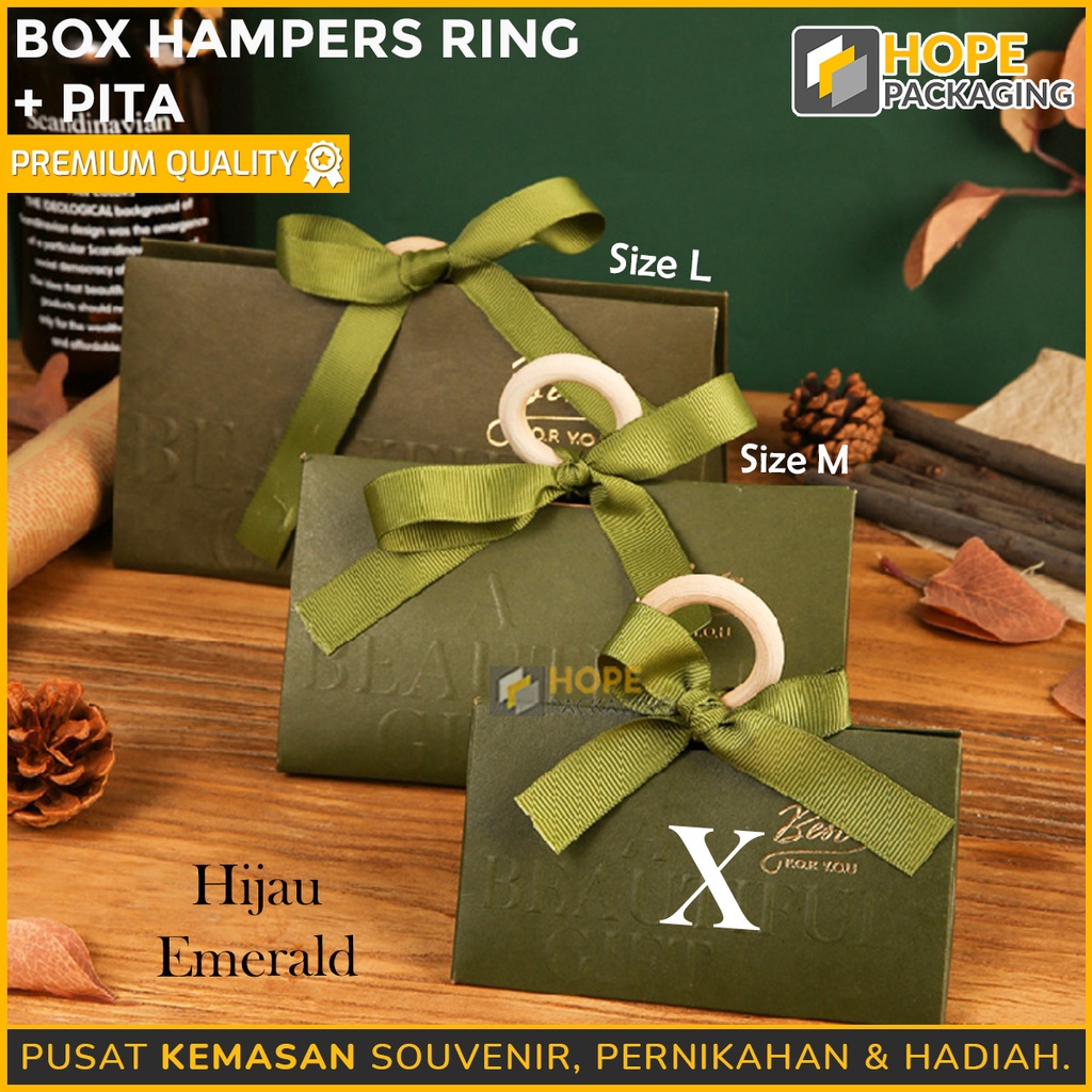 Box Hampers Ring + Pita / souvenir Wedding L : 21x 7x 10.5 cm / Gift Box Christmas tas  Kotak Kado Box