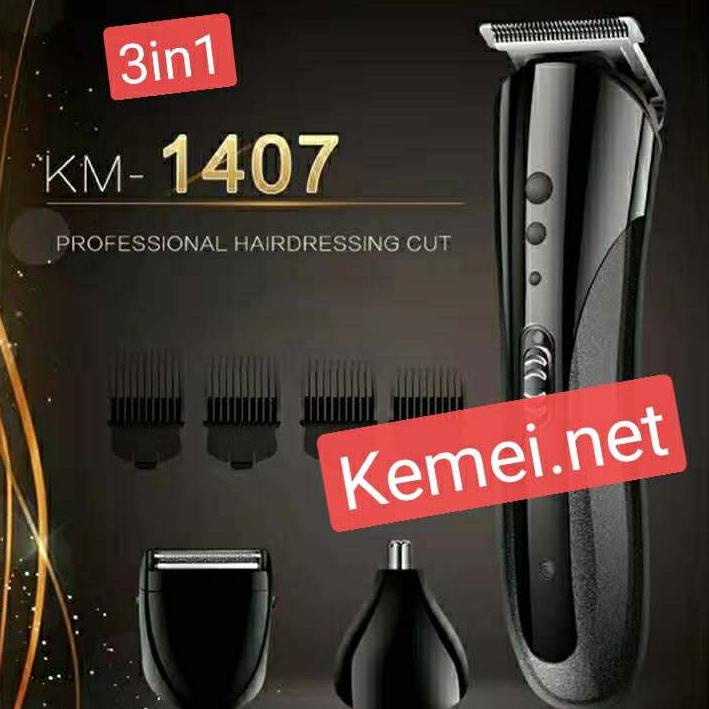 [KODE F56] clipper kemei km-1407 3 in 1 mesin cukur rambut kemei /kepala pisau cukur kemei km-1407