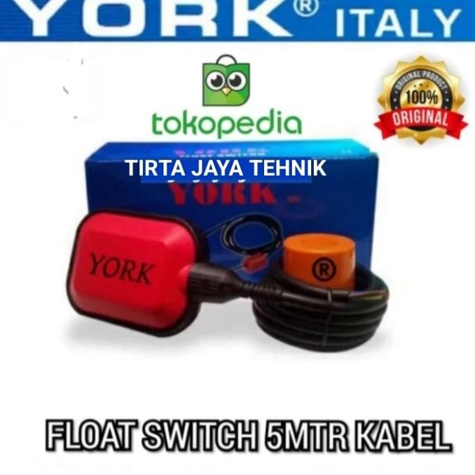 New York Float Switch York 5 Mtr Kabel Otomatis Pompa Celup & Toren Air