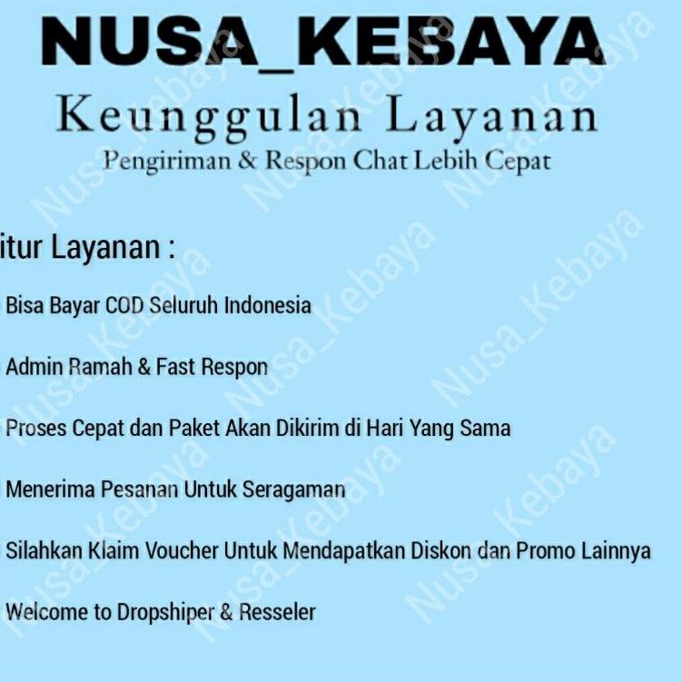 Nusa_Kebaya Setelan Kebaya Kurung / Stelan Kebaya Tunik Kurung / Kebaya Brukat / Tunik Brukat / Keba