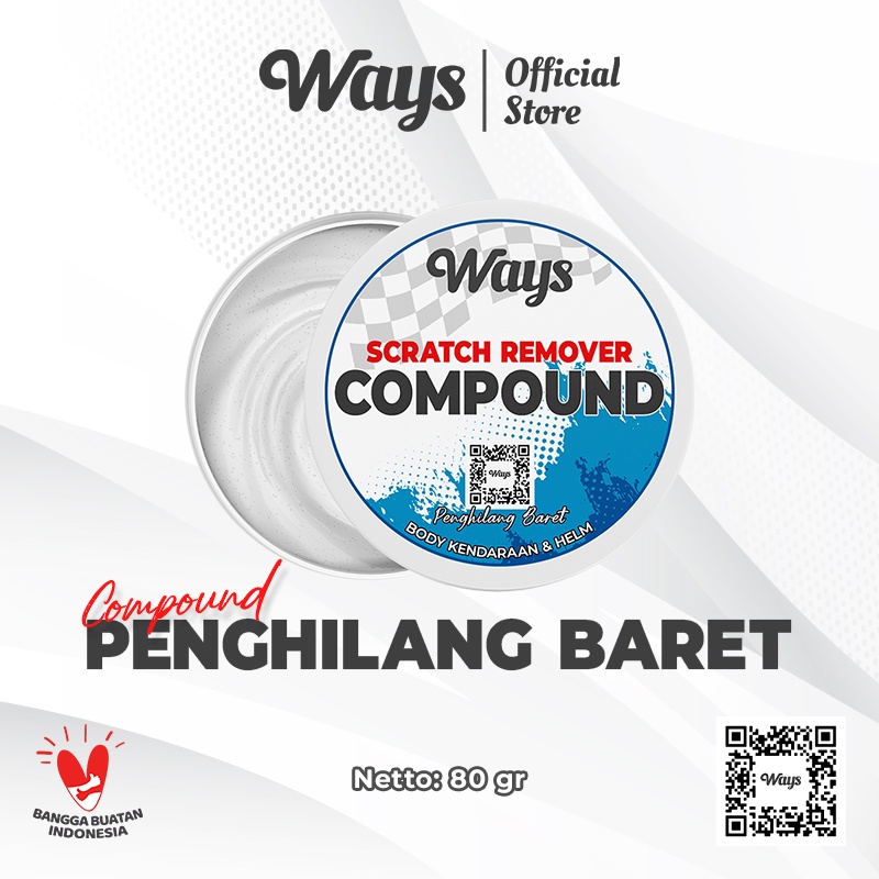 WAYS PAKET Poles Coating Penghilang Baret Lecet Goresan + Pengkilap Body Motor Mobil
