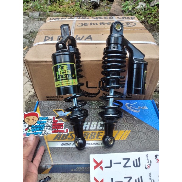 Shok Skok Shock X Line Black As Gold Copy YSS RCB ( GARANSI 4 BULAN ) Ukuran 320 & 280 CB GL MP MEGA