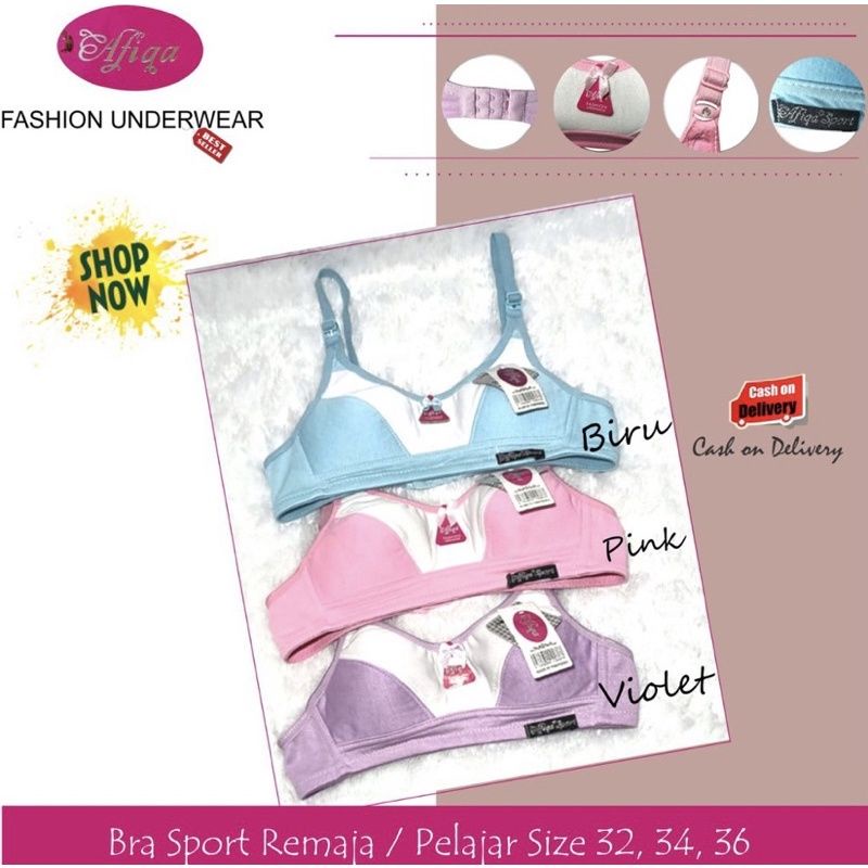 SPORT BRA ABG BUSA TIPIS KAIT 2/ BRA AFIQA SPORT SIZE 32-36
