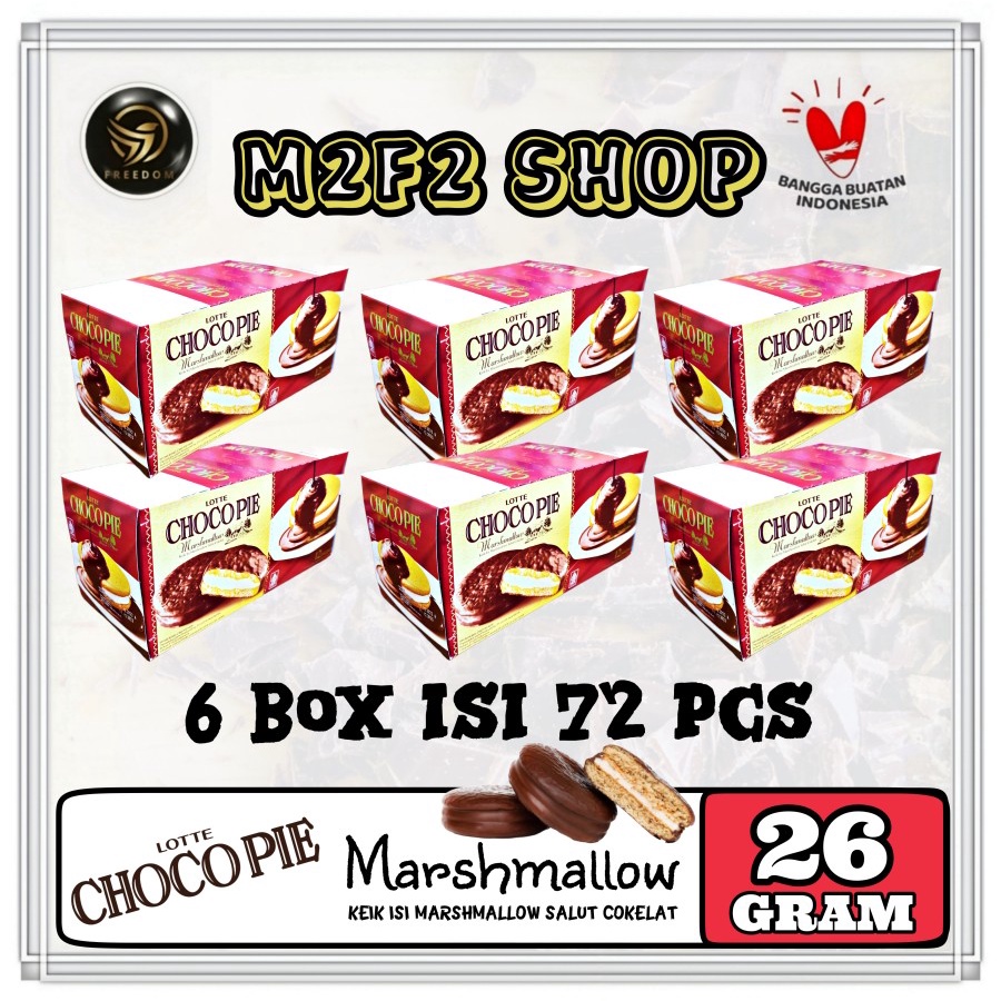 

Lotte Biskuit Choco Pie Marshmallow - 26 gr (Kemasan 6 Box)
