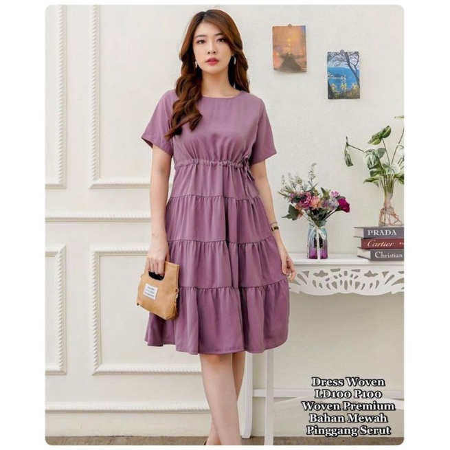 DRESS MILEA / DRESS CASUAL WANITA KOREAN STYLE