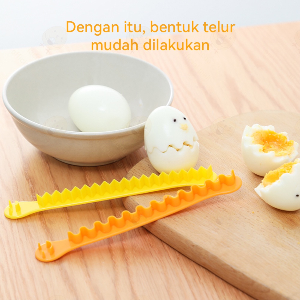 Lacoo 2pcs Cetakan Telur Telor Rebus Eggs Alat Pemotong Telur Rebus alat bento bekal anak