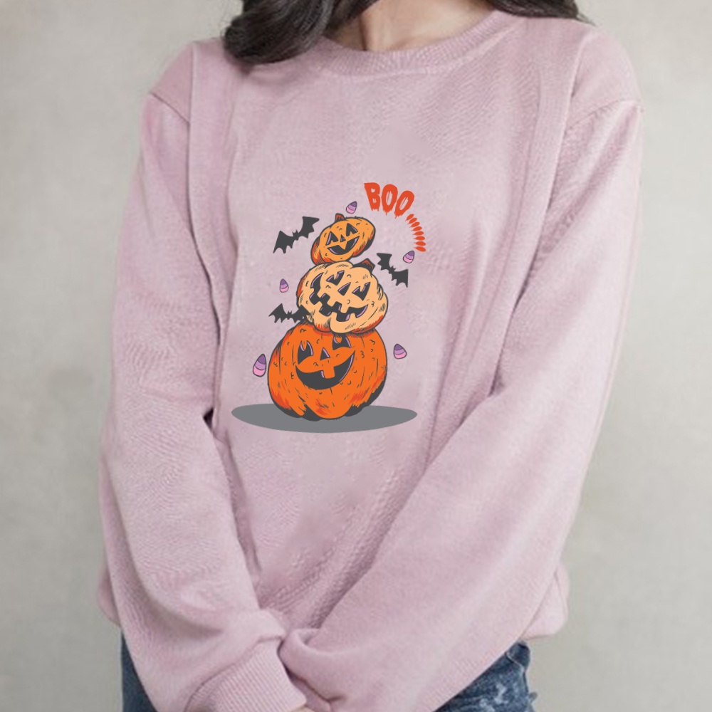 Sweater Hallowen Pria Dan Wanita Korean Fleece Size L - XL - XXL - XXXL