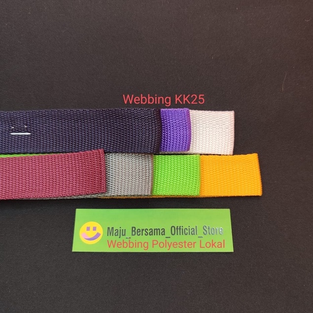 Webbing / Bisban Polypropylene Lokal 600denier - KK25mm Warna Warni - SK1