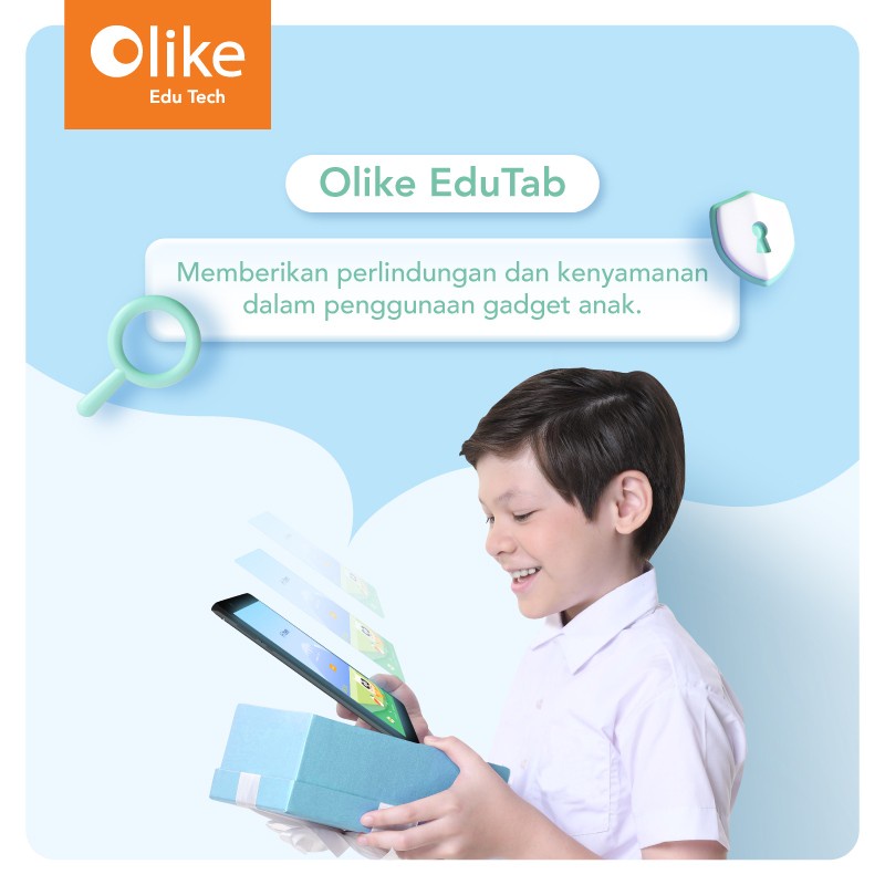 Olike EduTab E1 8 Inch Olike / Tablet Anak, Garansi Resmi Black