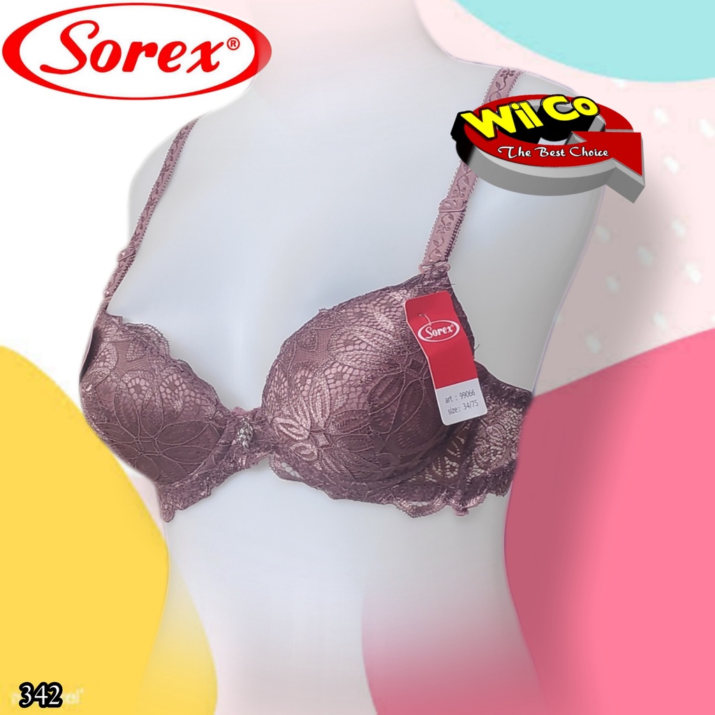 J342  BRA BRUKAT| BH BUSA PAKAI KAWAT | CUP KECIL 32 - 36 DUA PENGAIT BRA  SOREX  ART 99066