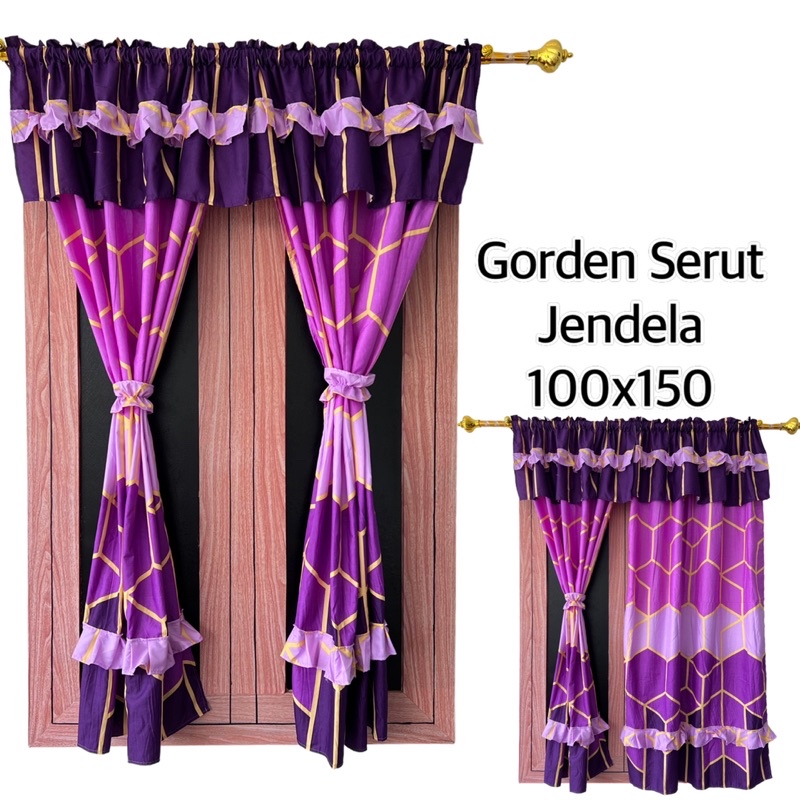 Gorden serut jendela 50+ pilihan motif