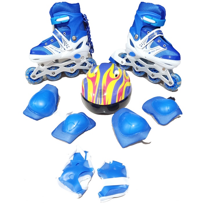 SEPATU RODA ANAK POWER INLINE SKATE FREE HELM DAN DEKER/ SEPATU RODA / SEPATU RODA ANAK POWER INLINE