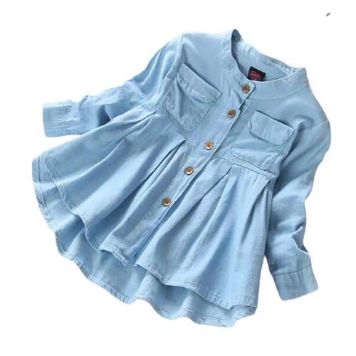 TOKOMILKAN - Dress Anak Perempuan GRACIA Umur 2-6 Tahun Bahan Oxford Denim