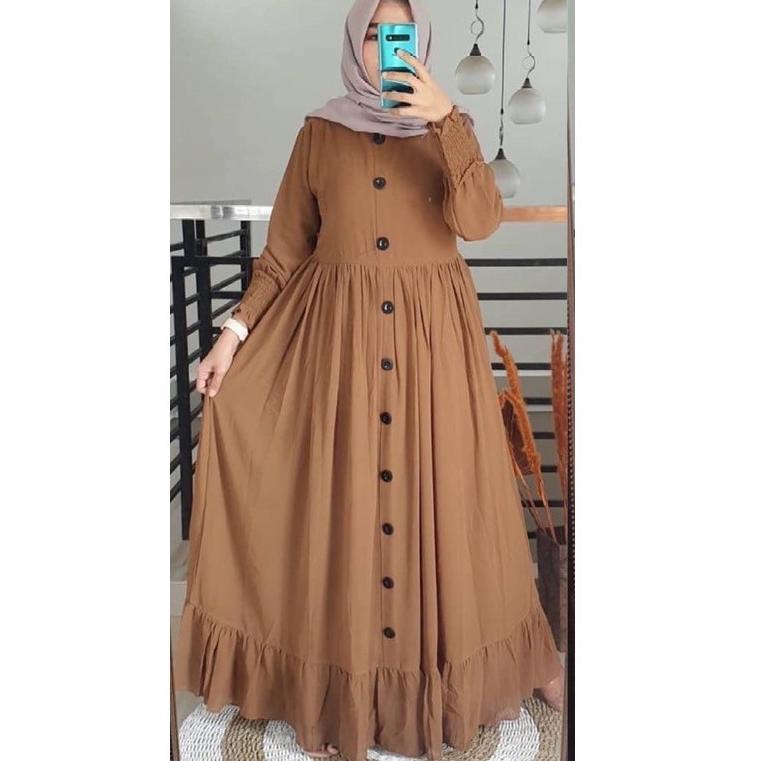 (S-I1I)(➸) Baju pakaian gamis dress dres abaya fashion drees jubah wanita muslim muslimah remaja ibu