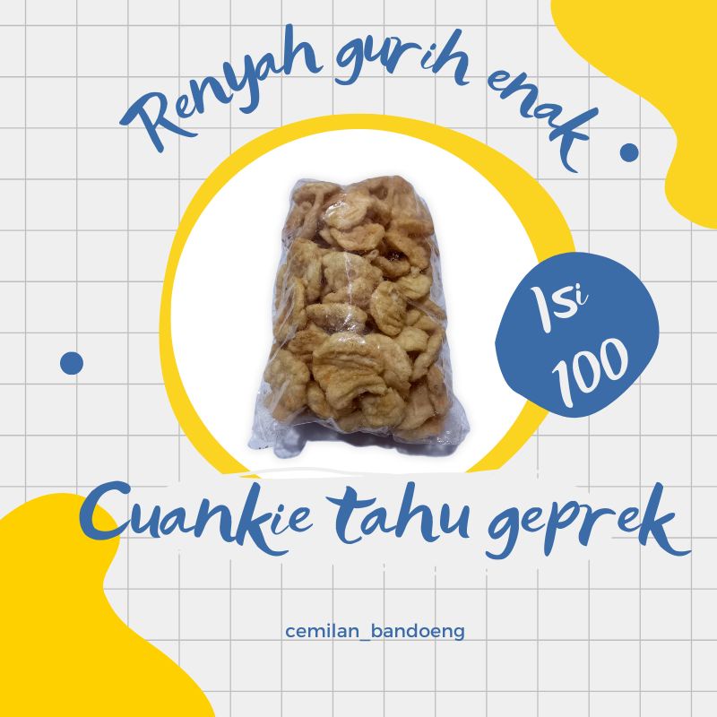 Batagor / cuankie tahu geprek goreng renyah isi 100 pcs