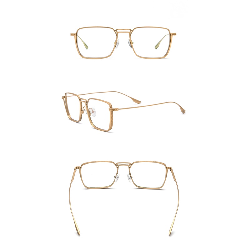 Kacamata Titanium Kualitas Tinggi Untuk Pria Dan Wanita Lensa Yang Dapat Diganti Persegi