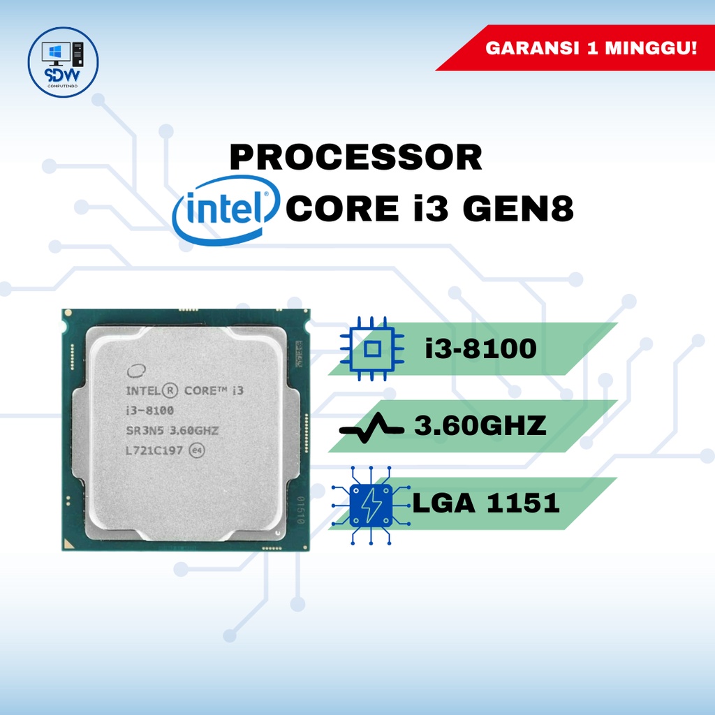 PROCESSOR CORE i3 Gen8