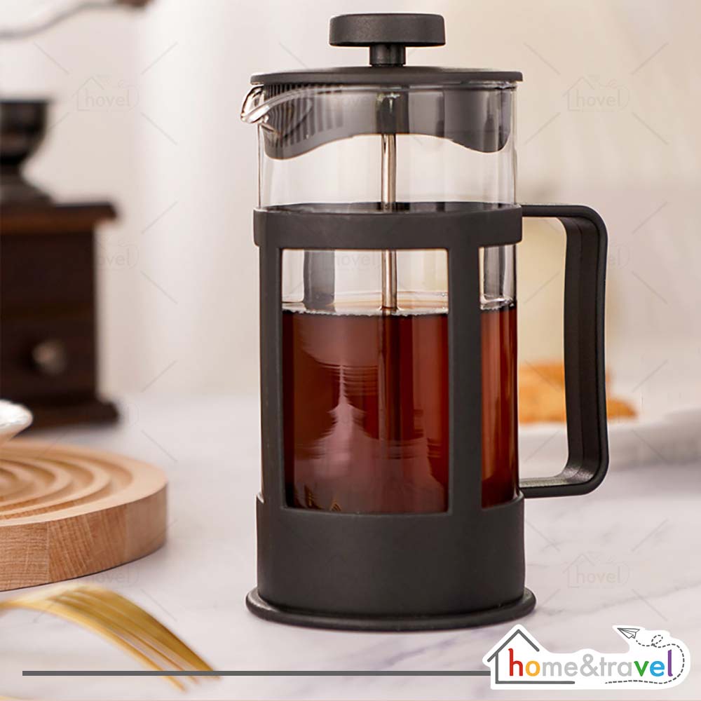 HOVELSHOP French Press Hitam One Two Cup Coffe Maker Saringan Kopi dan Teh