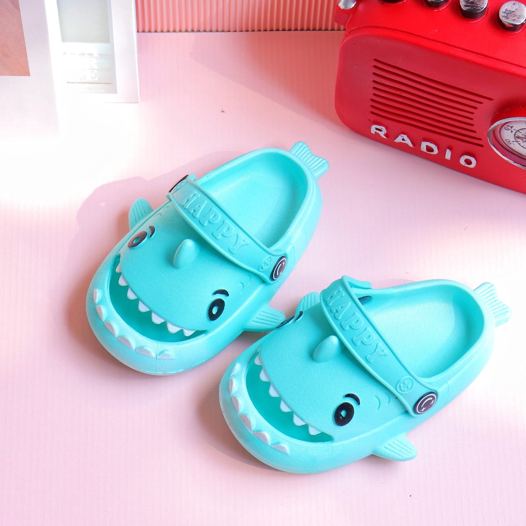 LittleAaron Sandal BABY SHARK Anak Laki laki Perempuan Bahan Bagus Model Lucu Import Termurah Kekinian