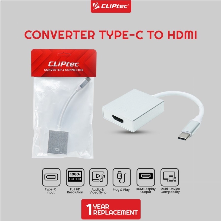 Converter CLIPtec CL-CC CH TYPE-C To HDMI Adapter Full HD