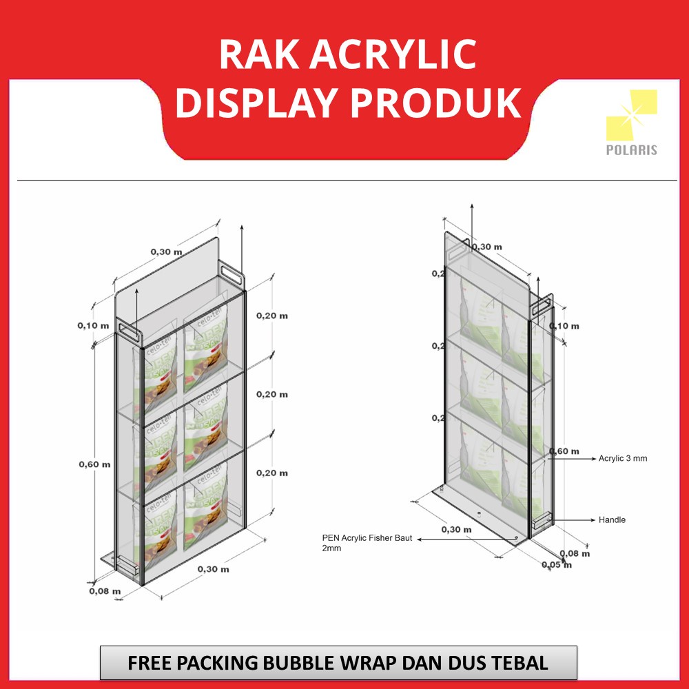 ACRYLIC RAK DISPLAY PRODUK CELOTEH ESTEH - BOX ACRYLIC ETALASE MULTIFUNGSI PRODUCT ORGANIZER -KOTAK AKRILIK TEMPAT PAJANGAN SERBAGUNA