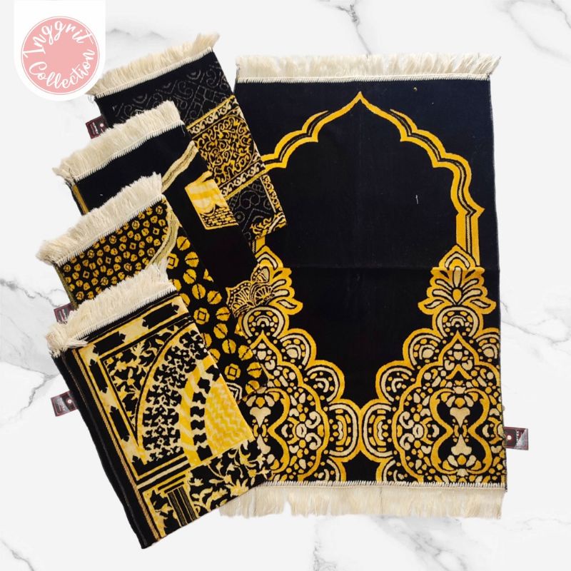 BISA CODSajadah Armaan Besar KISWAH BLACK Exclusive 110 x 70 cm