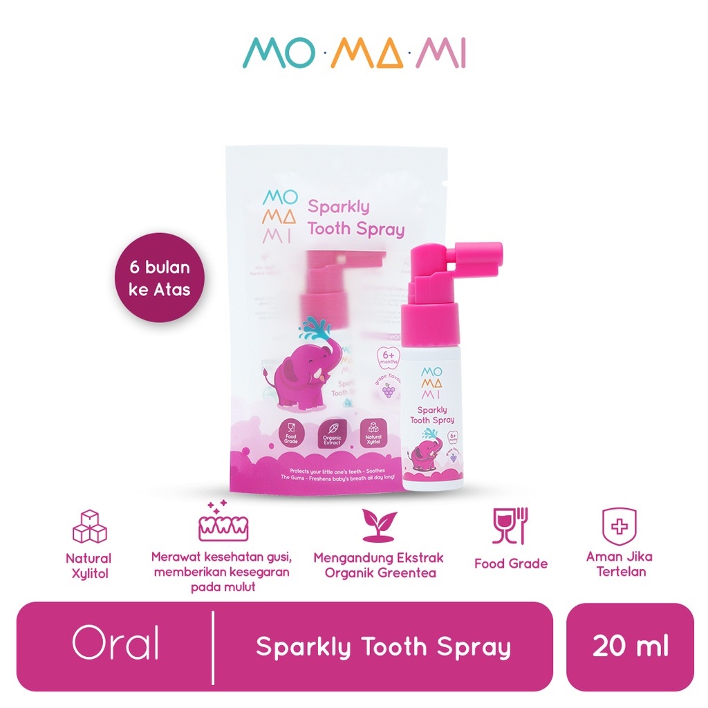MOMAMI Sparkly Tooth Spray Perawatan Gigi Anak Organik 20 ml