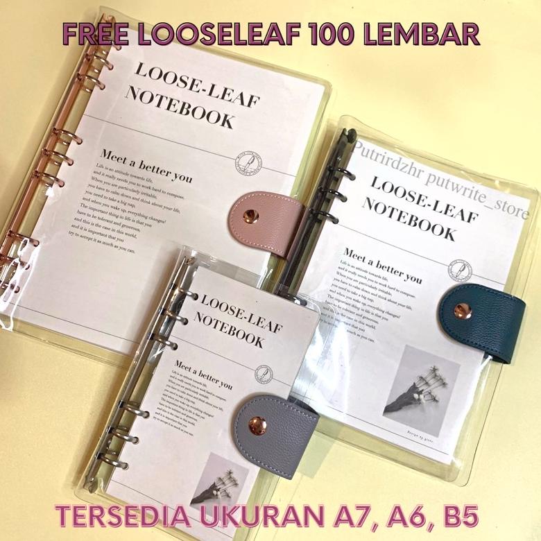 

BINDER 6 RING 100 LEMBAR ELEGANT PREMIUM BINDER LOOSE LEAF A6 A5 B5 TERLARISS...,,,,,