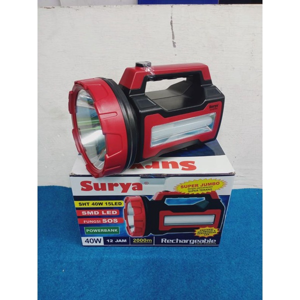 Senter emergency rechargeable Surya SHT L40w 15led 40watt