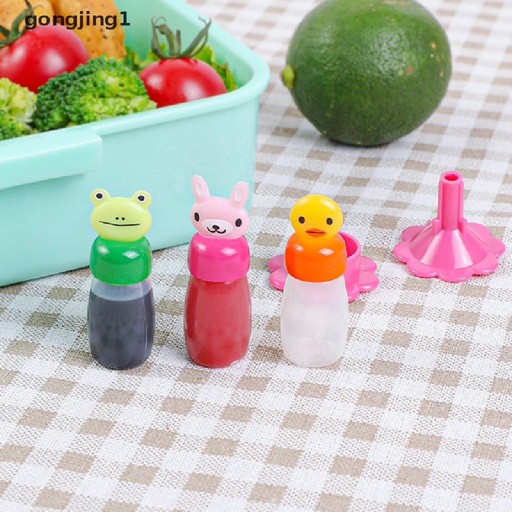 Ggg 4Pcs Botol Saos Bumbu Mini Wadah Mini Lovely Rabbit Frog Duck Bottle ID