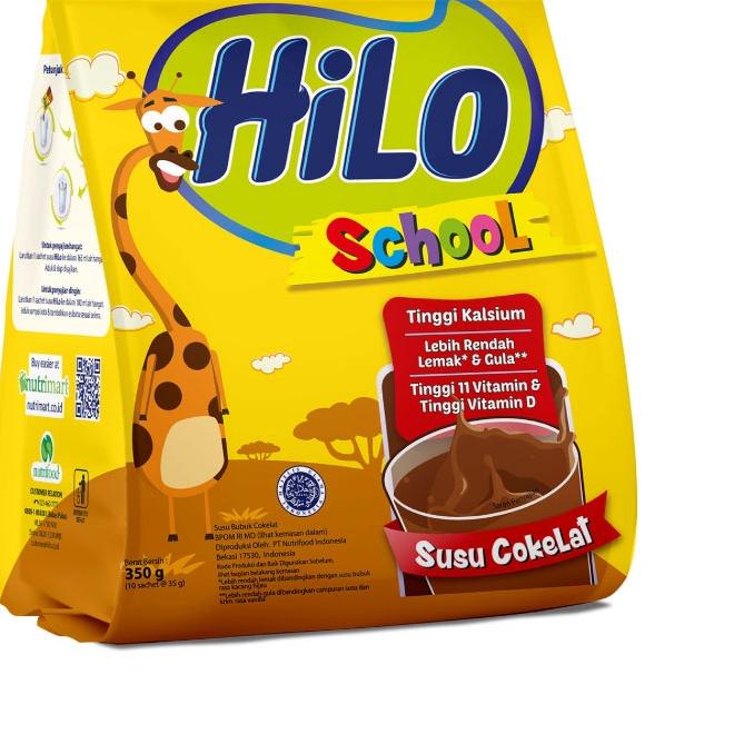 

limited STOCK!HiLo School Chocolate Gusset 350 gram (10 Sachet) - Susu Tinggi Kalsium|SQ4