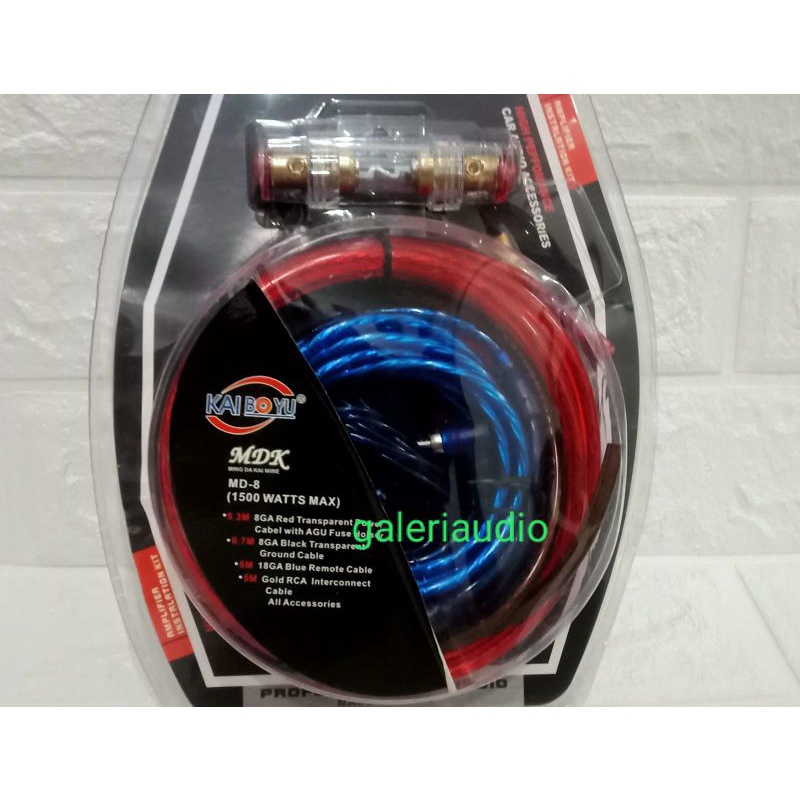 Paket kabel set audio mobil fuse,kabel remote, kabel power, rca dll audio kit accesories