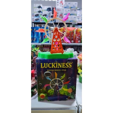 Hiasan / Dekorasi Aquarium Ornamen Mainan Kincir Angin Gelembung Udara Water Wheel Aksesoris Aquariu