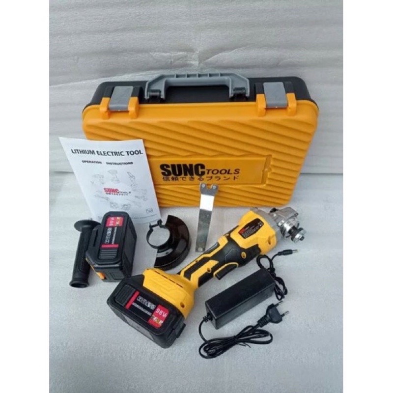 PROMO!!! Mesin gerinda baterai SUNC TOOL 98 VOLT cas cordless angle grinder tanpa kabel gurinda grinder serkel/gerinda cordless JLD APR