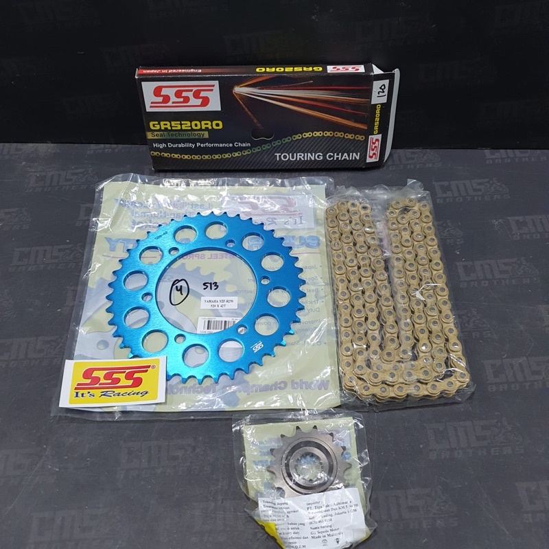 Gear Gir Set Depan Belakang Rantai SSS 520 Yamaha R25