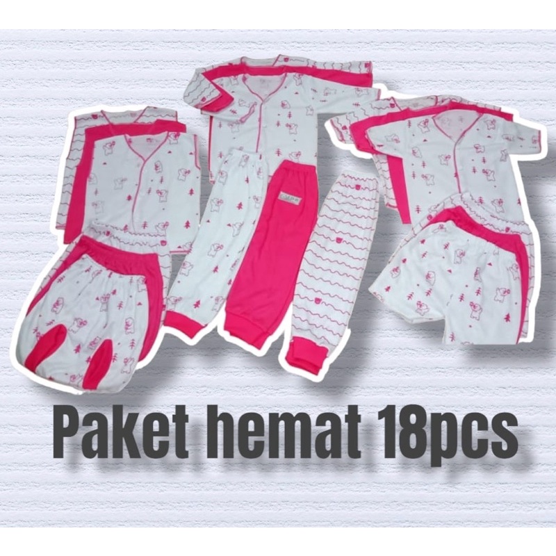 baju bayi baru lahir,new born isi 18pcs baru paket hemat