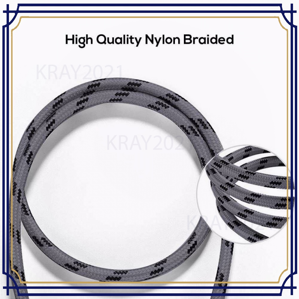 Kabel Charger USB Type C Braided 1 Meter 3A -CV447