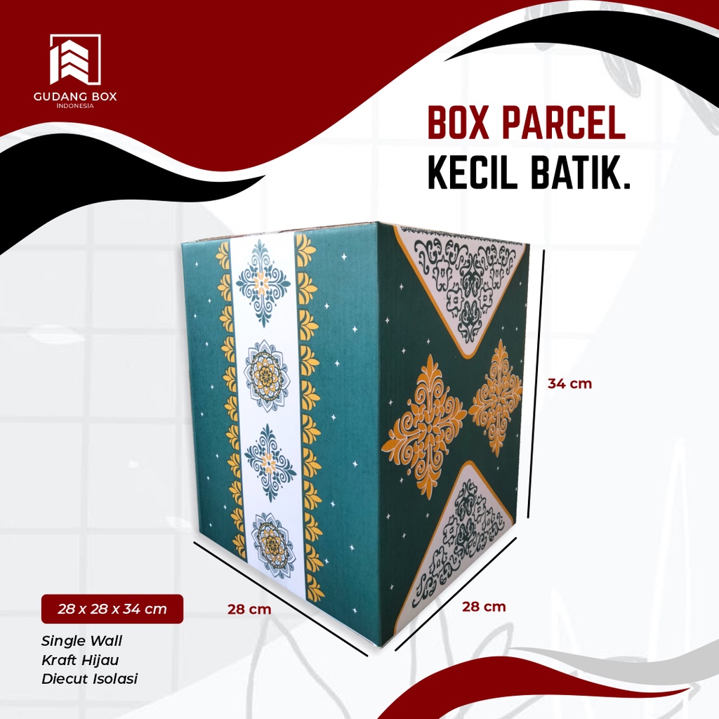 

Kardus Box Parcel Batik - Uk. 28 x 28 x 35 cm boxparcel/boxhampers/packaging/boxpacking