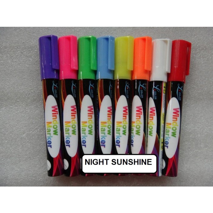 

LIQUID CHALK PEN 8PCS COLOUR /SET 6MM BRAND WINDOW MARKER