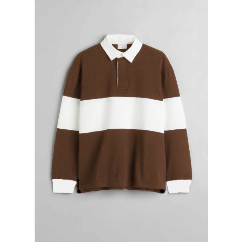 Kaos Oversize Pria Wanita Rugby Sweatshirt