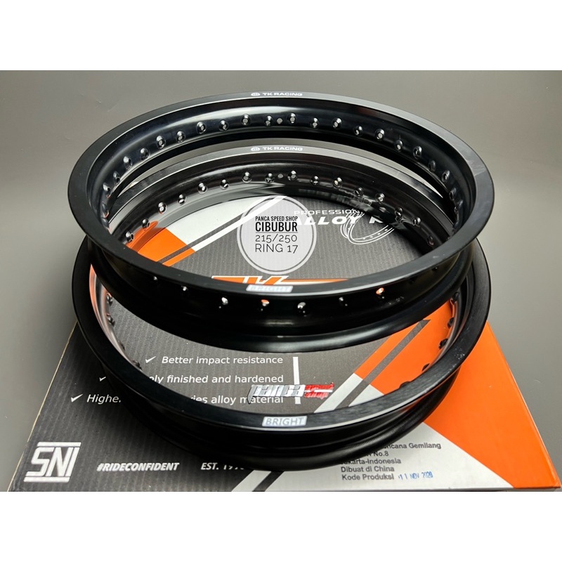 VELG TK RACING BRIGHT 215 250 RING 17 HOLE 36