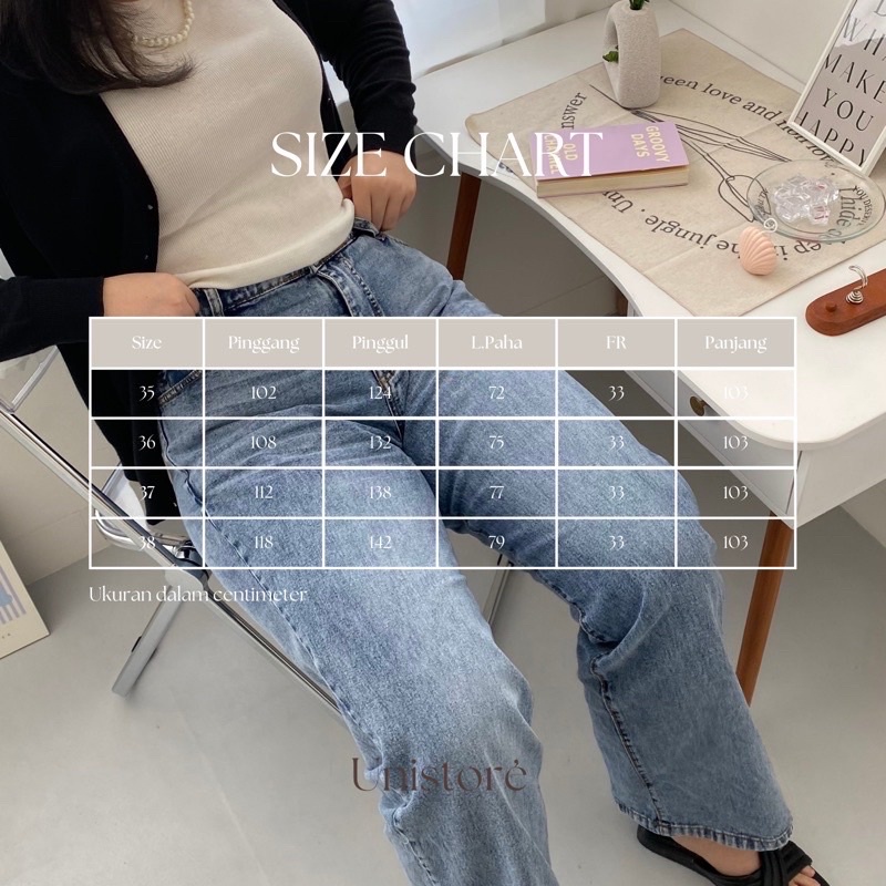 Lily Jeans - Culotte Jeans - Snowblack Jeans - Highwaist Jeans - Kulot Jeans - Kulot Jeans Jumbo - Celana Jeans Jumbo - Celana Kulot Jeans